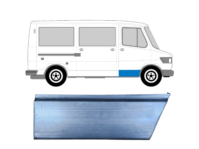 Ремчастина передньої двері права Mercedes T1 77-95 (KH)