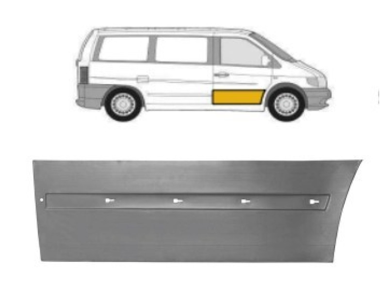 Ремчастина передньої двері права Mercedes Vito W638 96-03 (Польща)