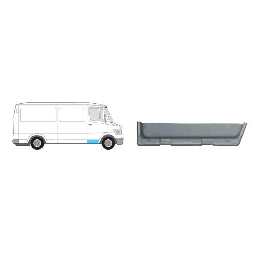 Ремчастина передньої двері права внутрішня Mercedes T1 207-410 1977-1995 KL