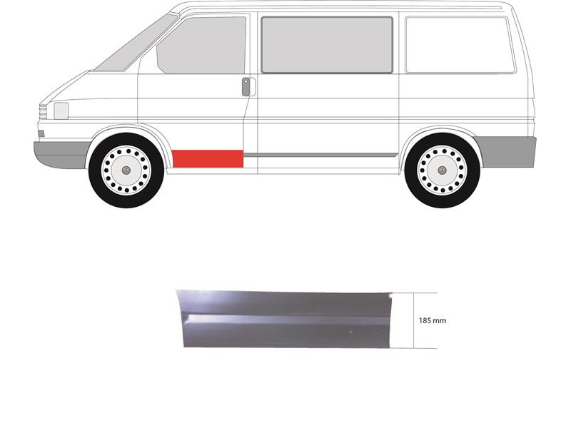 Ремчастина передньої двері права VW Transporter T4 90-03 (FPS)