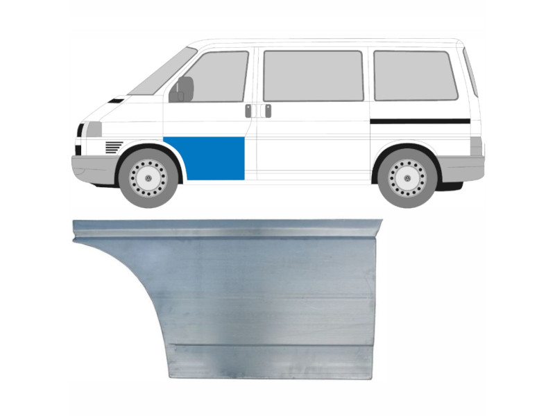 Ремчастина передньої двері VW Transporter T4 (90-03) ліва, велика