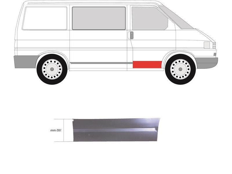 Ремчастина передньої двері права VW Transporter T4 90-03 (FPS)