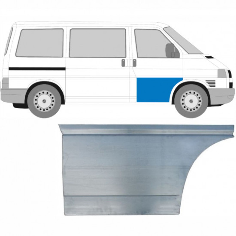 Ремчастина передньої двері VW Transporter T4 (90-03) права, велика