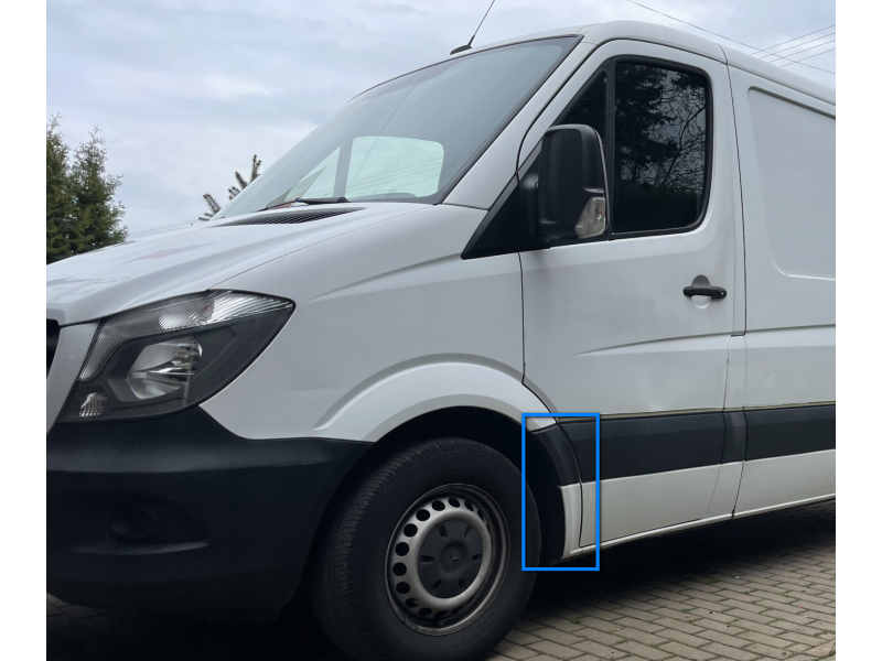 Ремчастина переднього крила ліва Mercedes Sprinter W906, VW Crafter задня