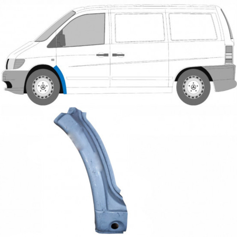 Ремчастина переднього крила ліва Mercedes Vito W638 96-03 (Polcar)