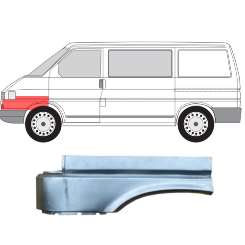 Ремчастина переднього крила ліва VW Transporter T4 1991-1996 під сварку Klokkerholm