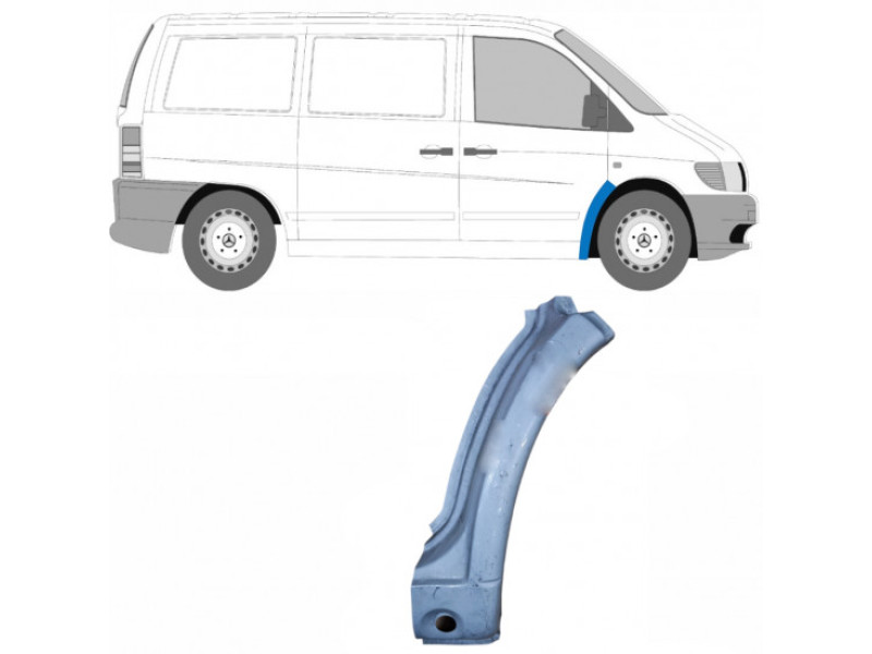 Ремчастина переднього крила права Mercedes Vito W638 96-03 (Polcar)