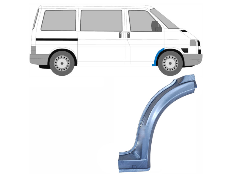 Ремчастина переднього крила права VW Transporter T4 90-03 (PL)