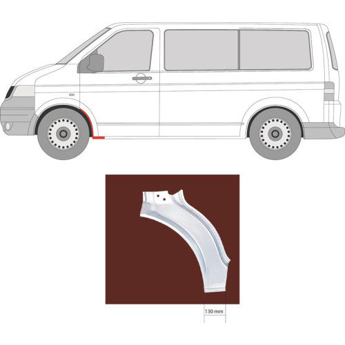 Ремчастина переднього крила ліва VW Transporter T5 03-15 Klokkerholm