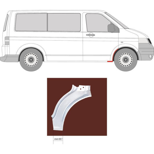 Ремчастина переднього крила права VW Transporter T5 03-15 Klokkerholm