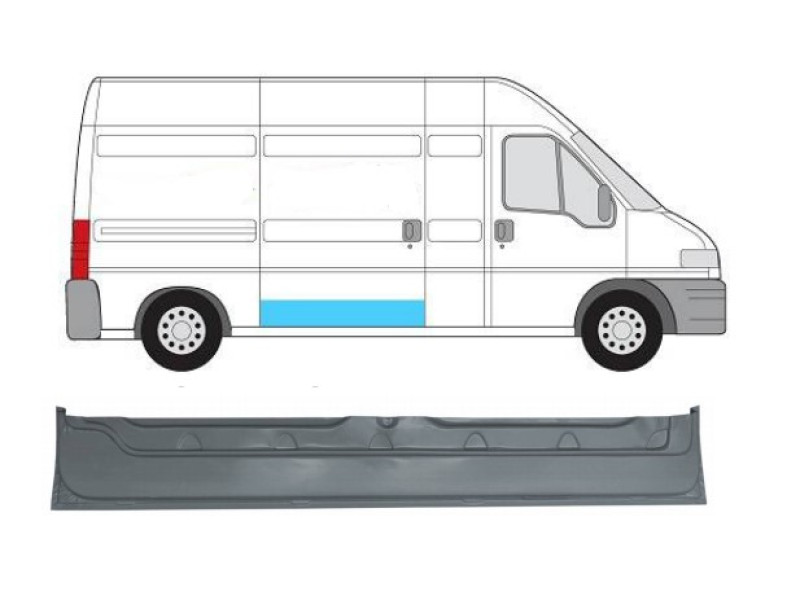 Ремчастина правої зсувної двері внутрішня Citroen Jumper, Fiat Ducato, Peugeot Boxer 94-06 (PL)