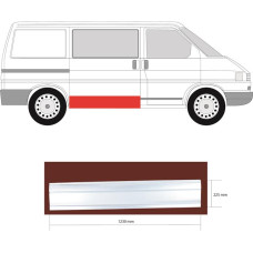 Ремчастина правої зсувної двері VW Transporter T4 90-03 (KH) висота 22 см