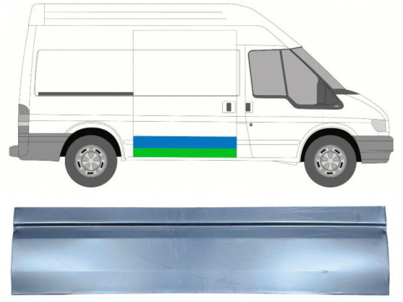 Ремчастина розсувної права зовнішня Ford Transit 00-13 коротка база (PL)