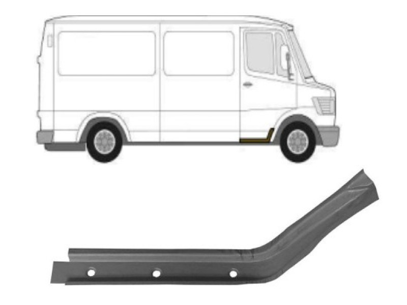 Ремчастина сходинки права нижня Mercedes Bus T1 207-410 77-95 (FPS)