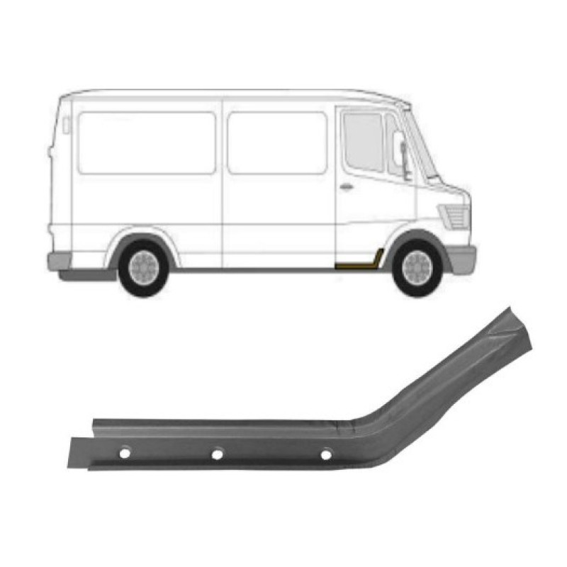 Ремчастина сходинки права нижня Mercedes Bus T1 207-410 77-95 (FPS)