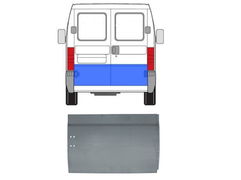 Ремчастина задньої двері ліва Fiat Ducato, Citroen Jumper, Peugeot Boxer 94-06 - висота 43 см