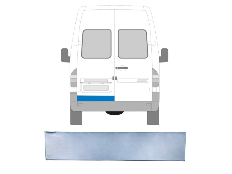 Ремчастина задньої двері ліва Mercedes Sprinter W901-W903 95-06 мала зовнішня (Klokkerholm)