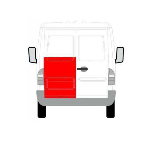 Ремчастина задньої двері ліва до вікна Mercedes Sprinter W901-W905, VW LT II 1995-2006 POTRYKUS 