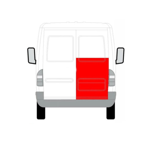 Ремчастина задньої двері права до вікна Mercedes Sprinter W901-W905, VW LT II 1995-2006 POTRYKUS 