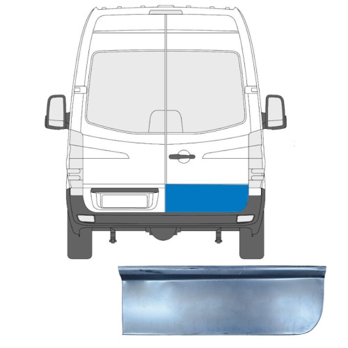 Ремчастина задньої двері нижня права Mercedes Sprinter W906, VW Crafter 1 06-18