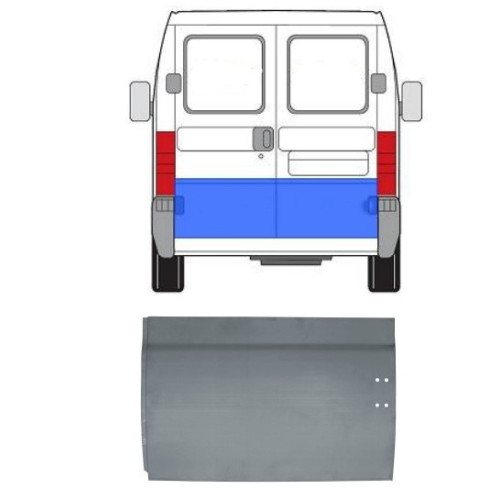 Ремчастина задньої двері права Fiat Ducato, Citroen Jumper, Peugeot Boxer 1994-2006 - висота 43 см
