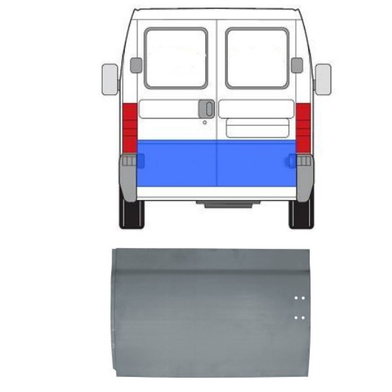 Ремчастина задньої двері права Fiat Ducato, Citroen Jumper, Peugeot Boxer 94-06 - висота 43 см