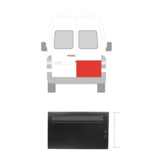 Ремчастина задньої двері права Mercedes Sprinter W901 95-06 зовнішня (LKQ)