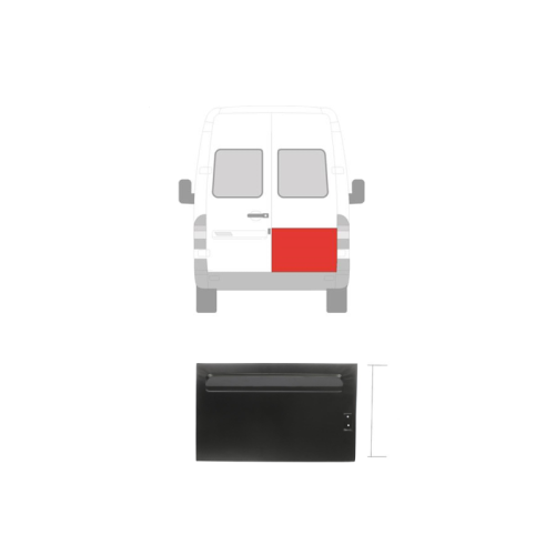Ремчастина задньої двері права Mercedes Sprinter W901-W905, VW LT II 1995-2006 зовнішня (PL)