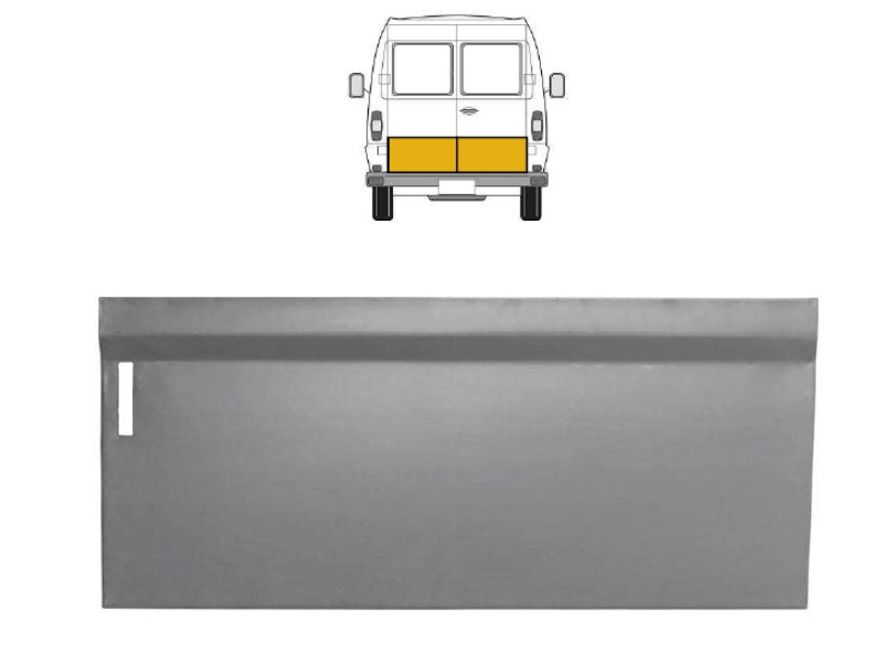 Ремчастина задньої двері зовнішня ліва Mercedes 207-410 1977-1995 POTRYKUS 3545151P