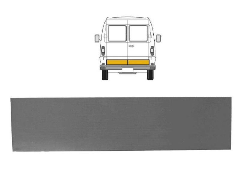 Ремчастина задньої двері зовнішня ліва/права Mercedes 207-410 1977-1995 Польща 3545153-P