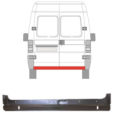 Ремчастина задньої панелі нижня Citroen Jumper, Fiat Ducato, Peugeot Boxer 94-06 (Klokkerholm)