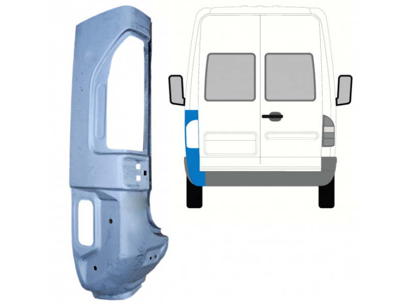 Стійка задня ліва під ліхтар Mercedes W901-W903 95-06 (PL)