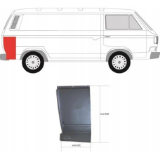 Ремчастина задньої панелі стійки права VW Transporter T3 Klokkerholm 9557701