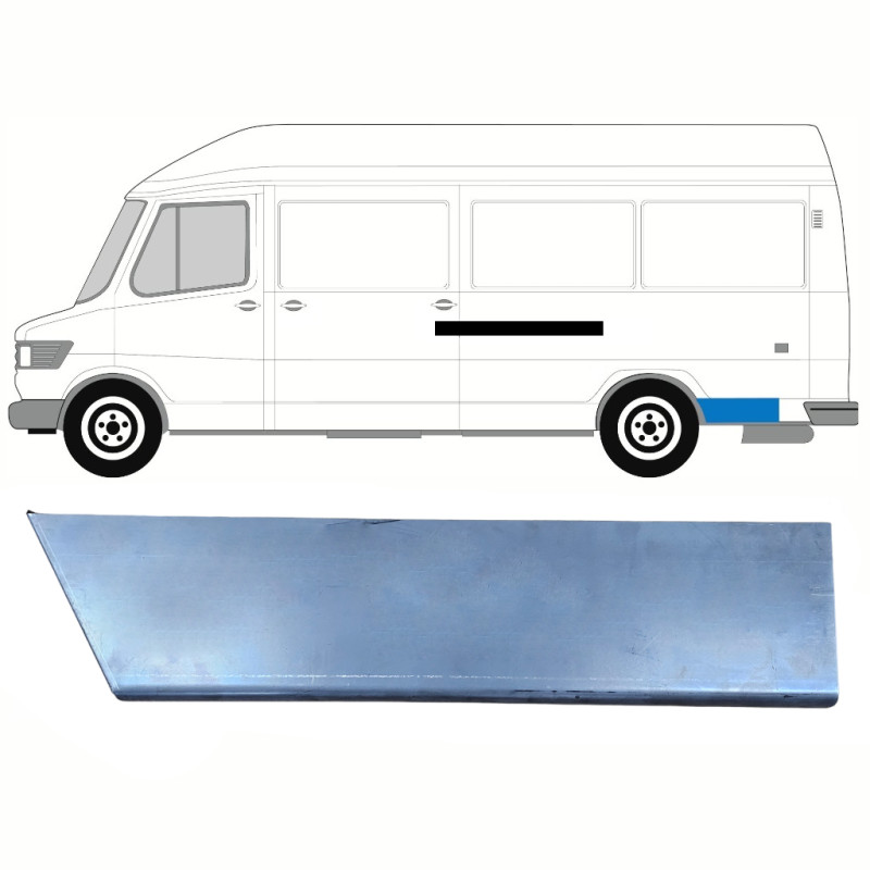 Ремчастина заднього крила ліва Mercedes T1 207-410 77-95 (Klokkerholm) довжина 47 см
