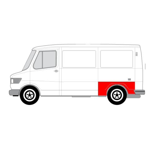 Арка задня ліва Mercedes T1 Bus 207-410 1977-1995 коротка 137 см