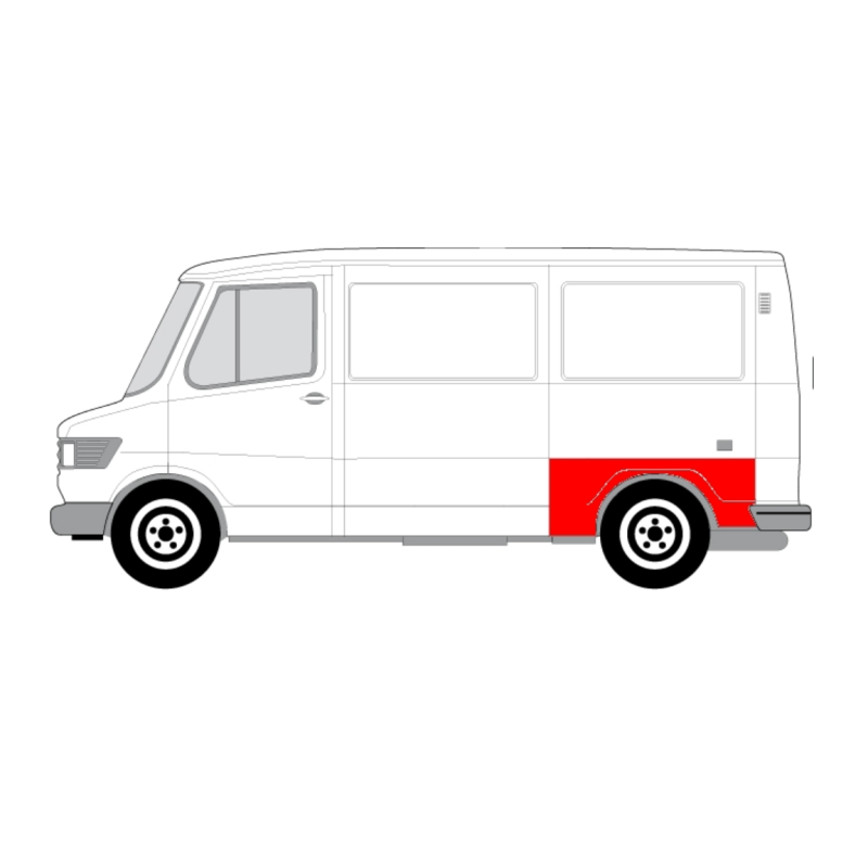 Арка задня ліва Mercedes T1 Bus 207-410 77-95 коротка 137 см