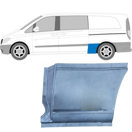 Арка заднього крила ліва перед колесом Mercedes Vito W639 2003-2014 (PL) довга база