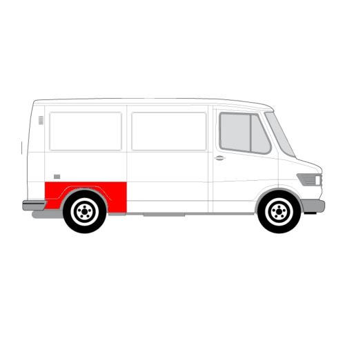 Арка задня права Mercedes T1 Bus 207-410 1977-1995 коротка 137 см