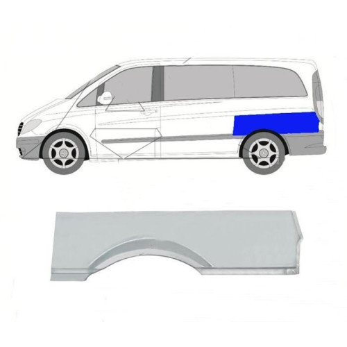 Арка задня ліва верхня Mercedes Vito W639 2003-2014 довга база Klokkerholm
