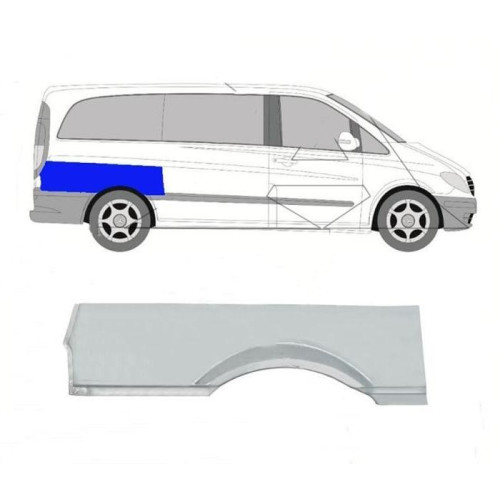Арка задня права верхня Mercedes Vito W639 2003-2014 довга база Klokkerholm