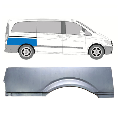 Арка задня права верхня Mercedes Vito W639 2003-2014 коротка база