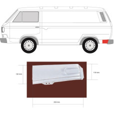 Ремчастина заднього кута ліва нижня VW Transporter T3 (Klokkerholm)