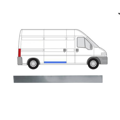 Ремчастина зсувних дверей права Fiat Ducato, Citroen Jumper, Peugeot Boxer 1994-2006 нижня - висота 12 см