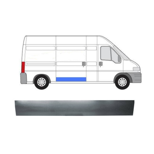 Ремчастина зсувних дверей права Fiat Ducato, Citroen Jumper, Peugeot Boxer 1994-2006 нижня - висота 20 см