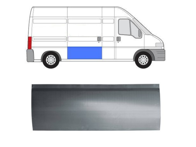 Ремчастина зсувних дверей права Fiat Ducato, Citroen Jumper, Peugeot Boxer 94-06 нижня - висота 54 см