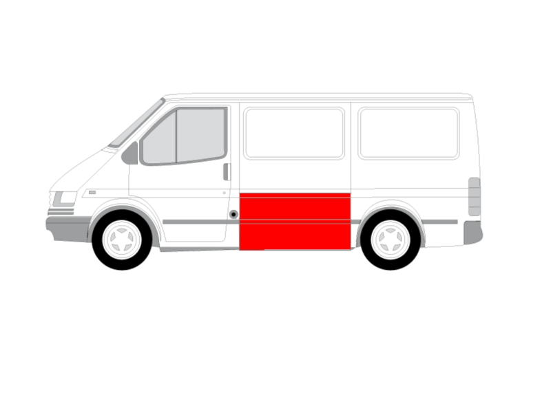 Ремчастина обшивки боковини лівої Ford Transit 1986-2000 (KH)