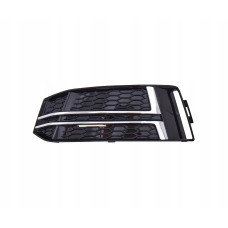 Решітка бампера ліва (з хром молдингами) Audi A4 B9 2016-2019 S-Line (FPS) 8W0807681FT94