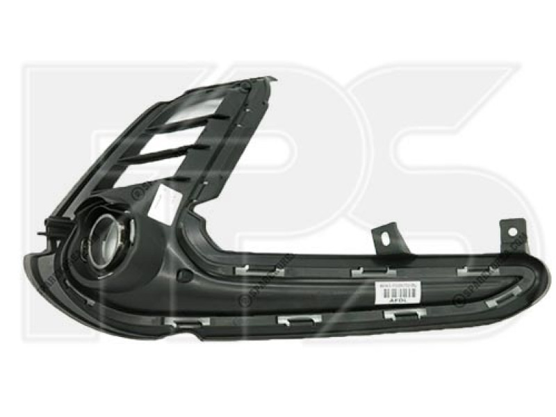 Решітка бампера права Hyundai Elantra AD 16-18 (Tempest) без хром окуляра, з отвором