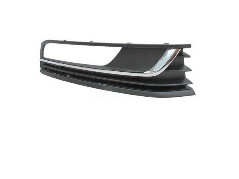 Решітка бампера VW Passat B7 Європа 10-14 права, чорна з хром. молдингом (FPS) 3AA854662