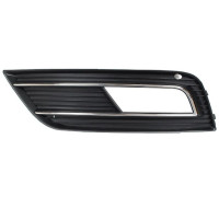 Решітка переднього бампера ліва Audi A4 B8 11-15 (Polcar) з хром молдингом 8K0807681